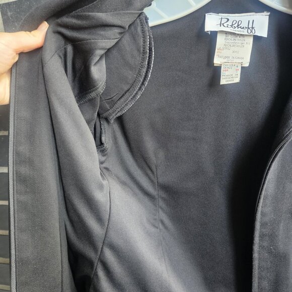 Vintage Joseph Ribkoff Trends Black Laser Cut Embellished Cotton Jacket Size 6 - Picture 6 of 16